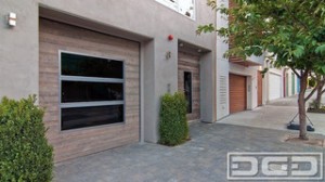 Custom garage door from reclaimed wood